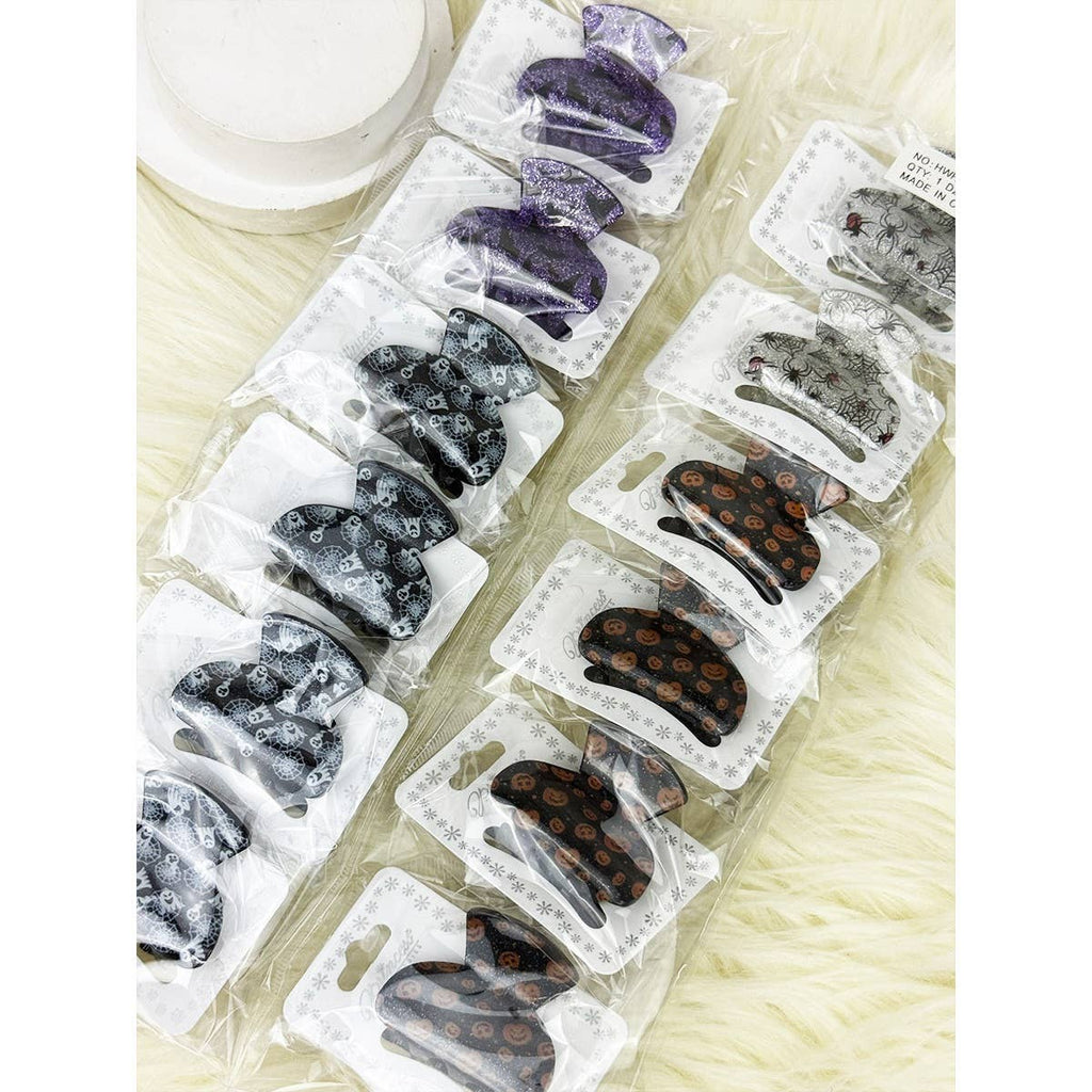 Halloween Theme Printed Mini Hair Claw Clip