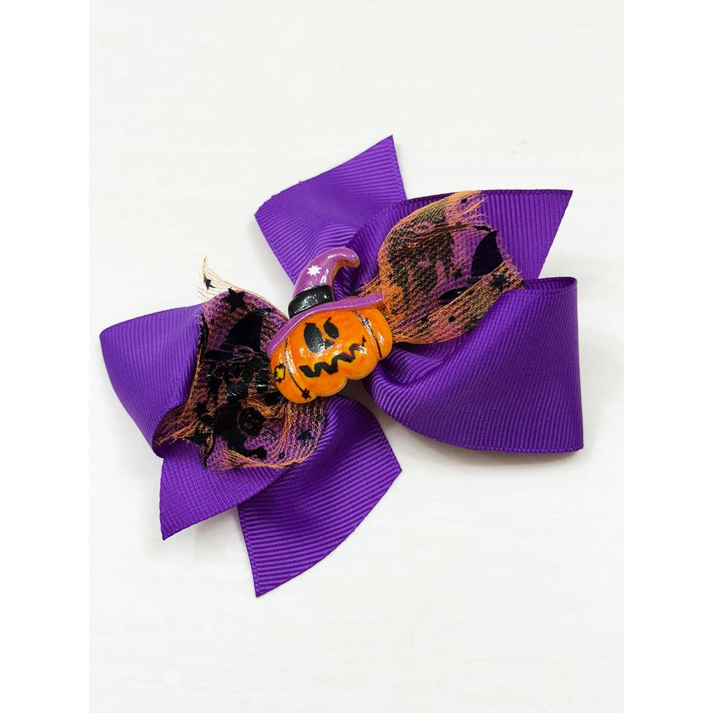 Halloween Theme Hair Bow Clip Set